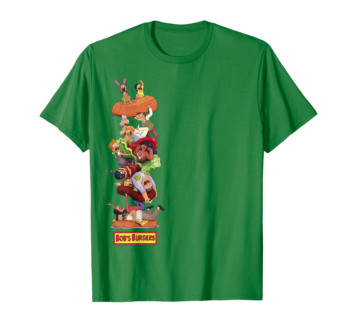 Bob's Burgers Group Shot Burger Stack T-Shirt