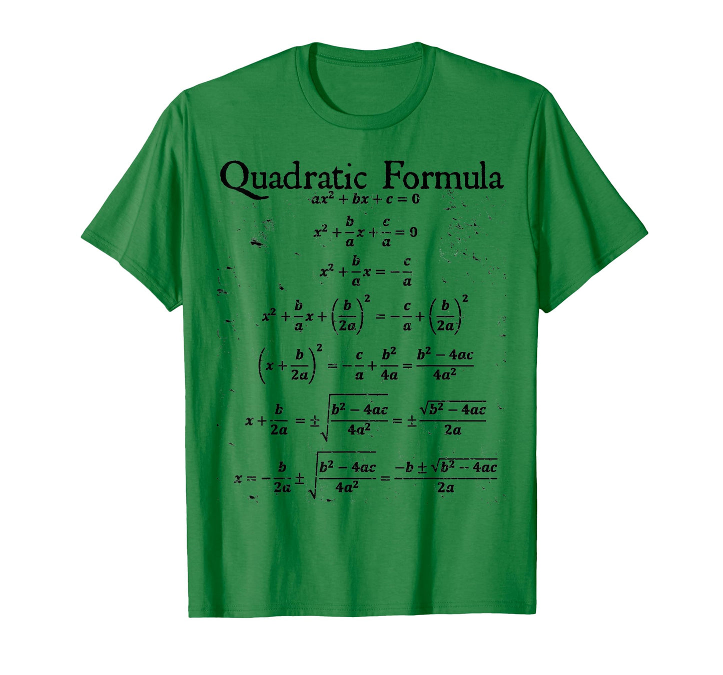 Vintage Nerdy Quadratic Formula Proof Algebra Math Teacher T-Shirt