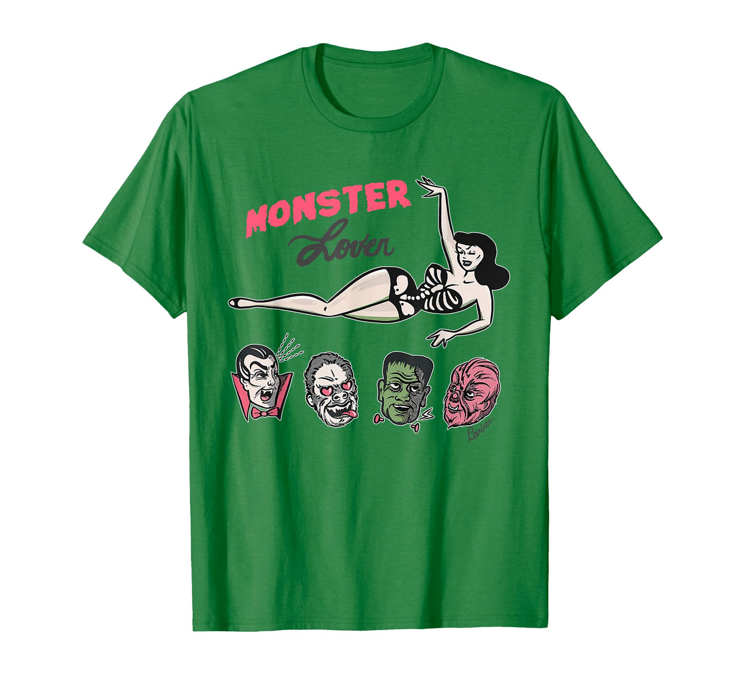 Retro Funny Monster Lover Vampire Frankenstein Halloween T-Shirt