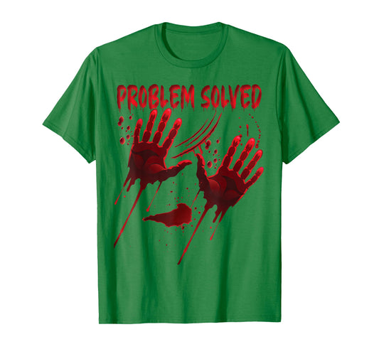 Bloody Hands Costume Men Problem Solved Blood Splatter T-Shirt
