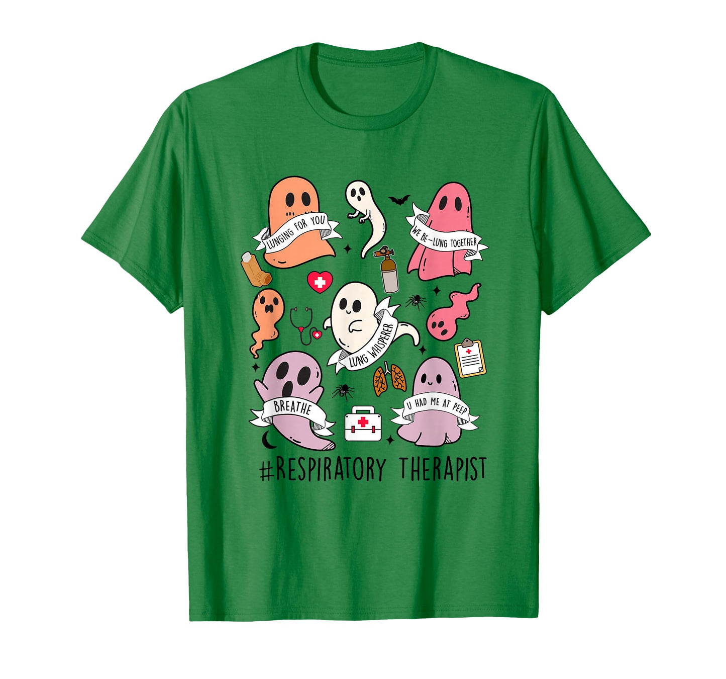 Respiratory Therapist Halloween ghost RT Respiratory Therapy T-Shirt