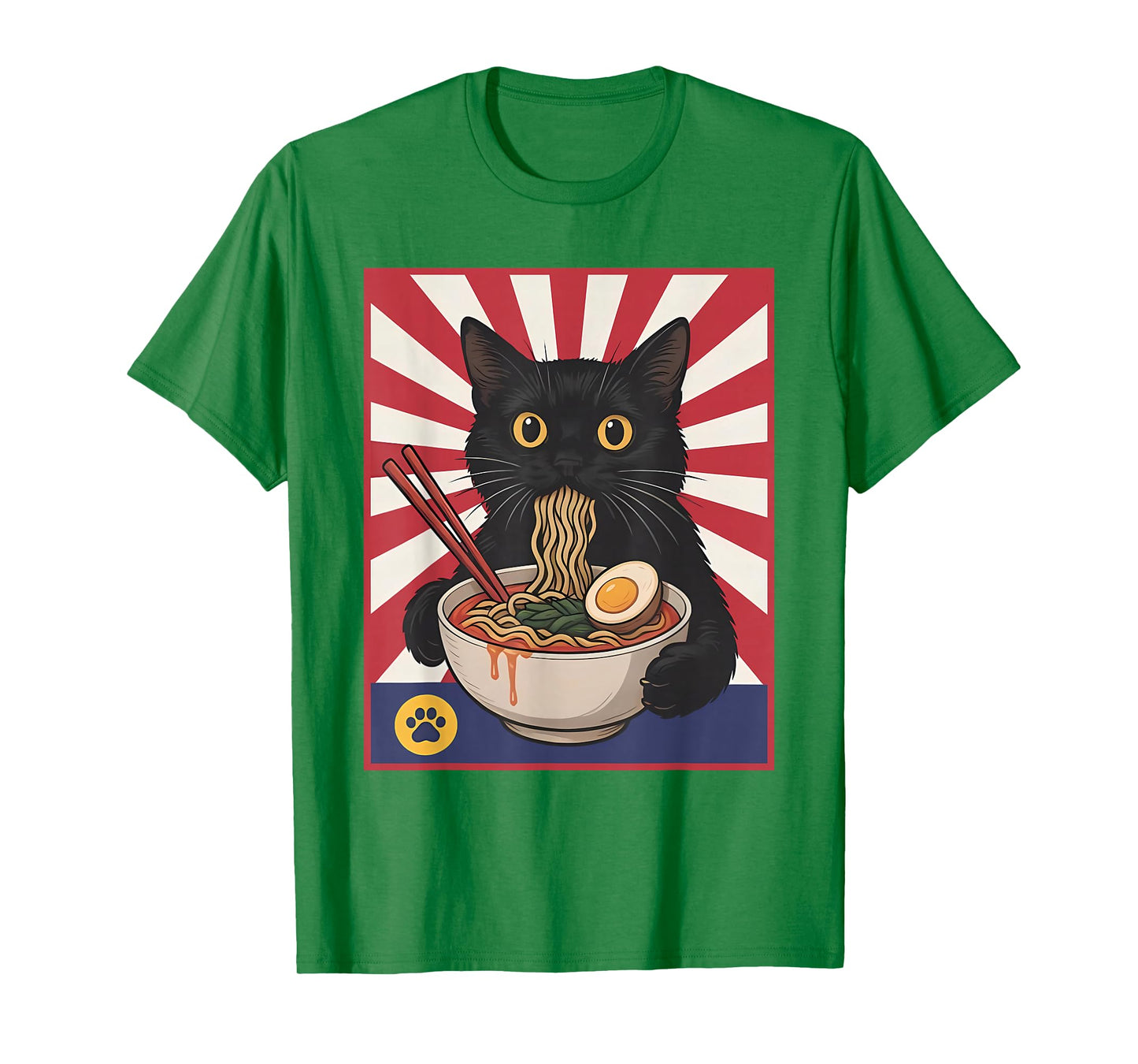 Cat Ramen Japanese Funny Kawaii Cat T-Shirt