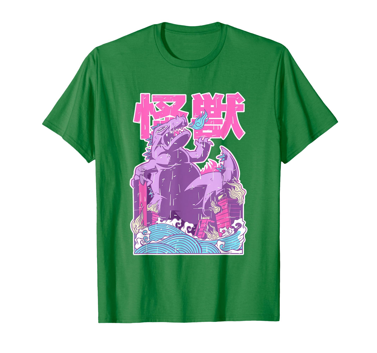 Kaiju Vintage Anime Japanese Monster City Attack Cute Pastel T-Shirt
