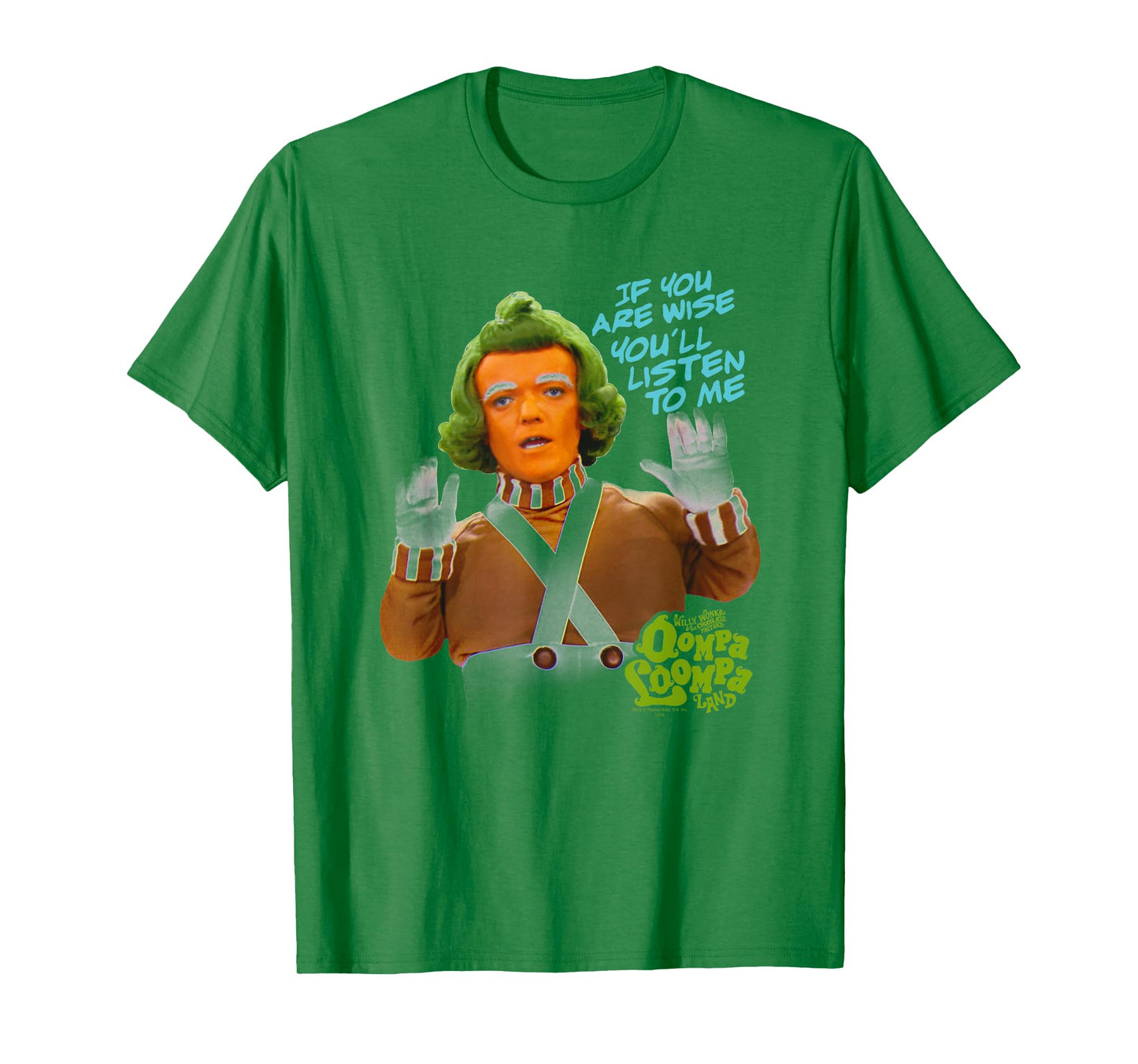 Willy Wonka Oompa Loompa Listen T-Shirt Small