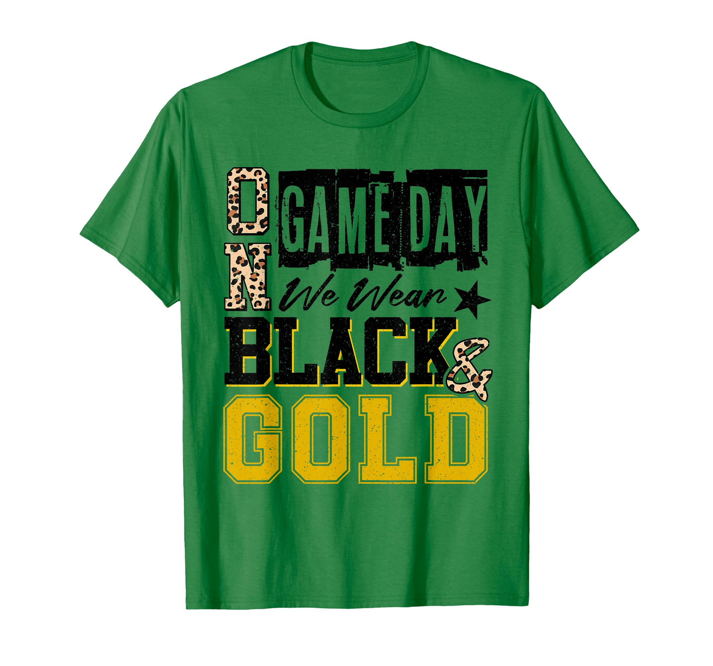 On Gameday Football We Wear Black And Gold School Spirit T-Shirt