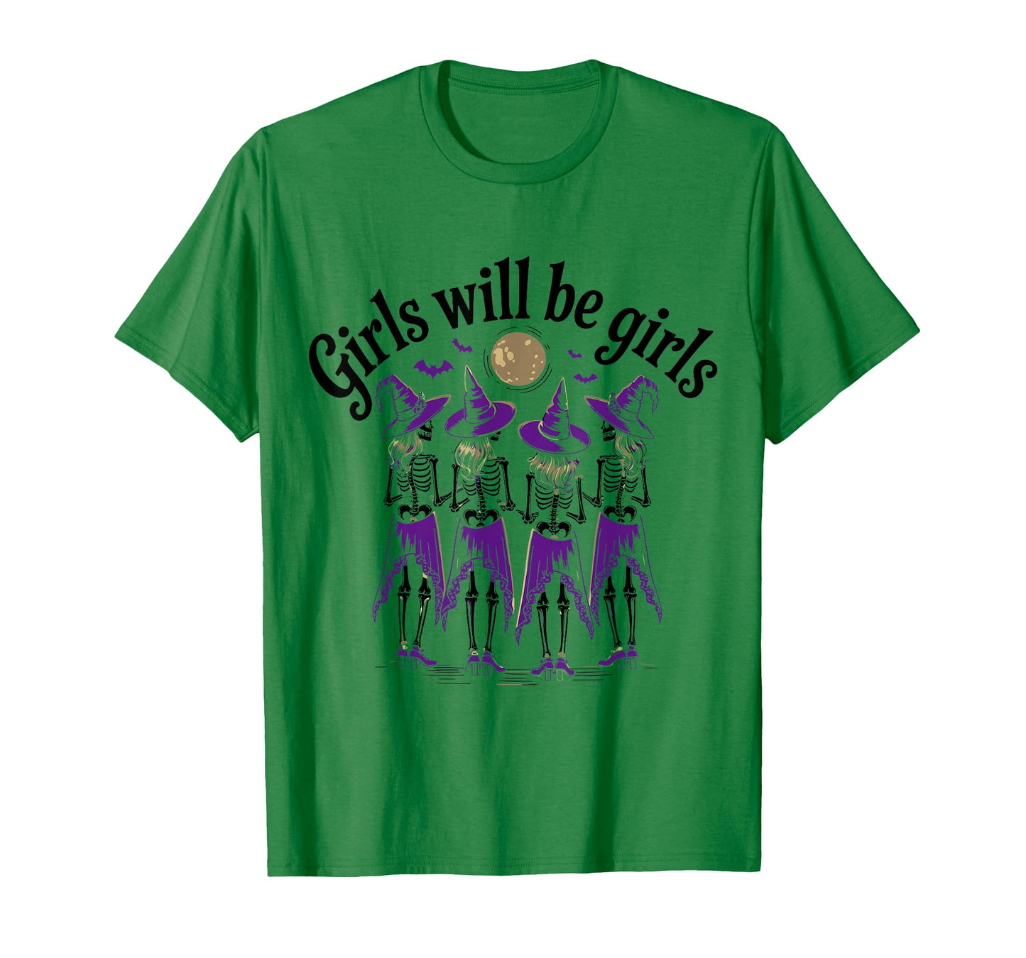 Spooky Season Girls Will Be Girls Witch Vintage Halloween T-Shirt