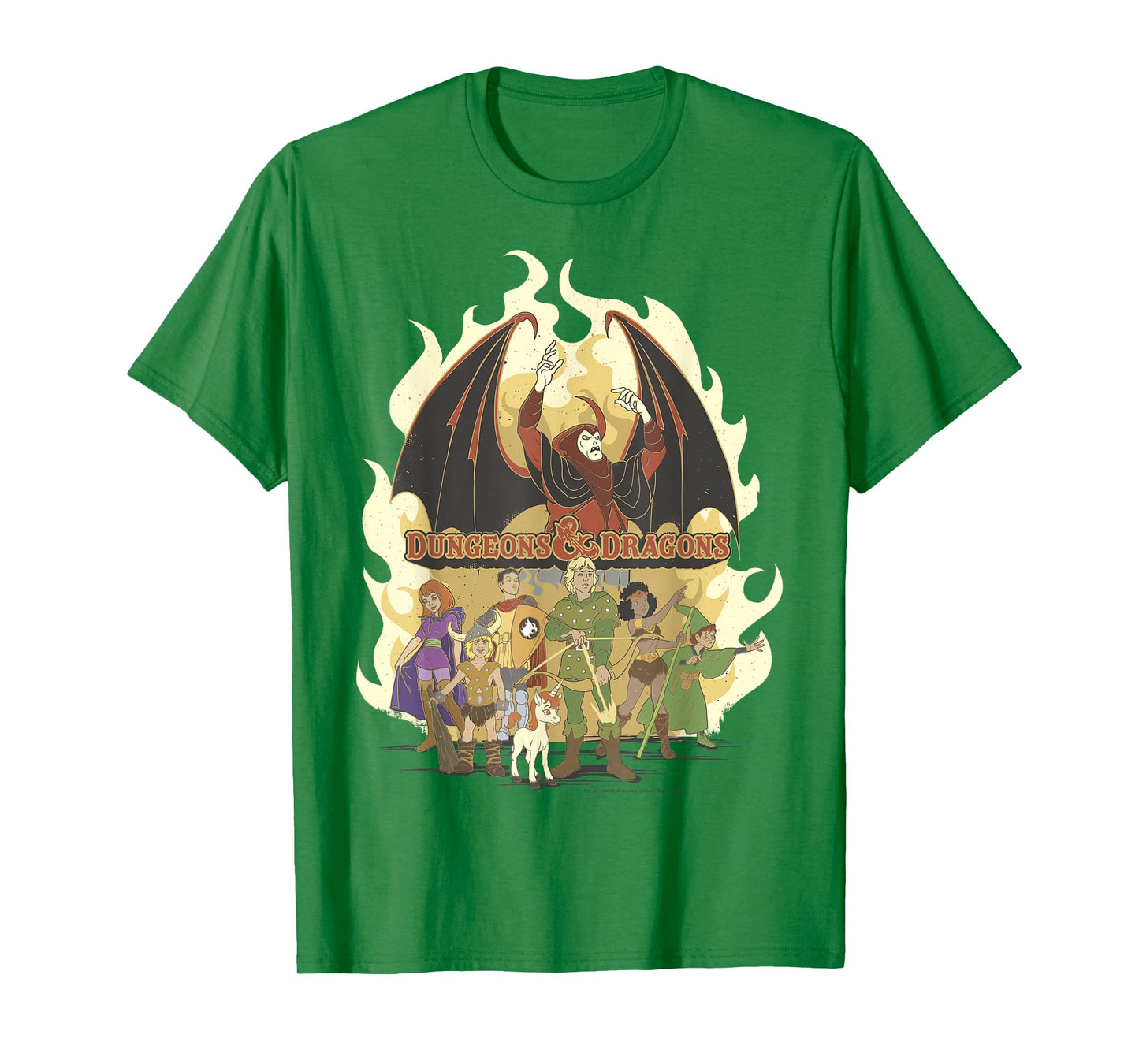 Dungeons & Dragons Group Shot Flame Portrait T-Shirt