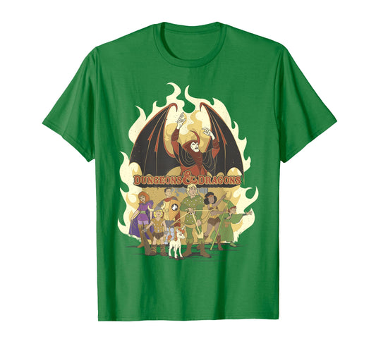 Dungeons & Dragons Group Shot Flame Portrait T-Shirt