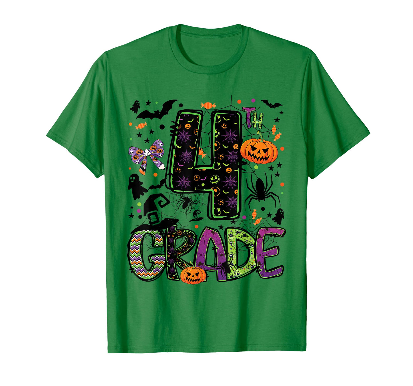 Halloween Spooky 4th Grade Halloween Team Student Teacher T-Shirt