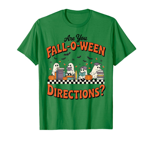 are You Fall o ween Directions Halloween Costume Teacher T-Shirt