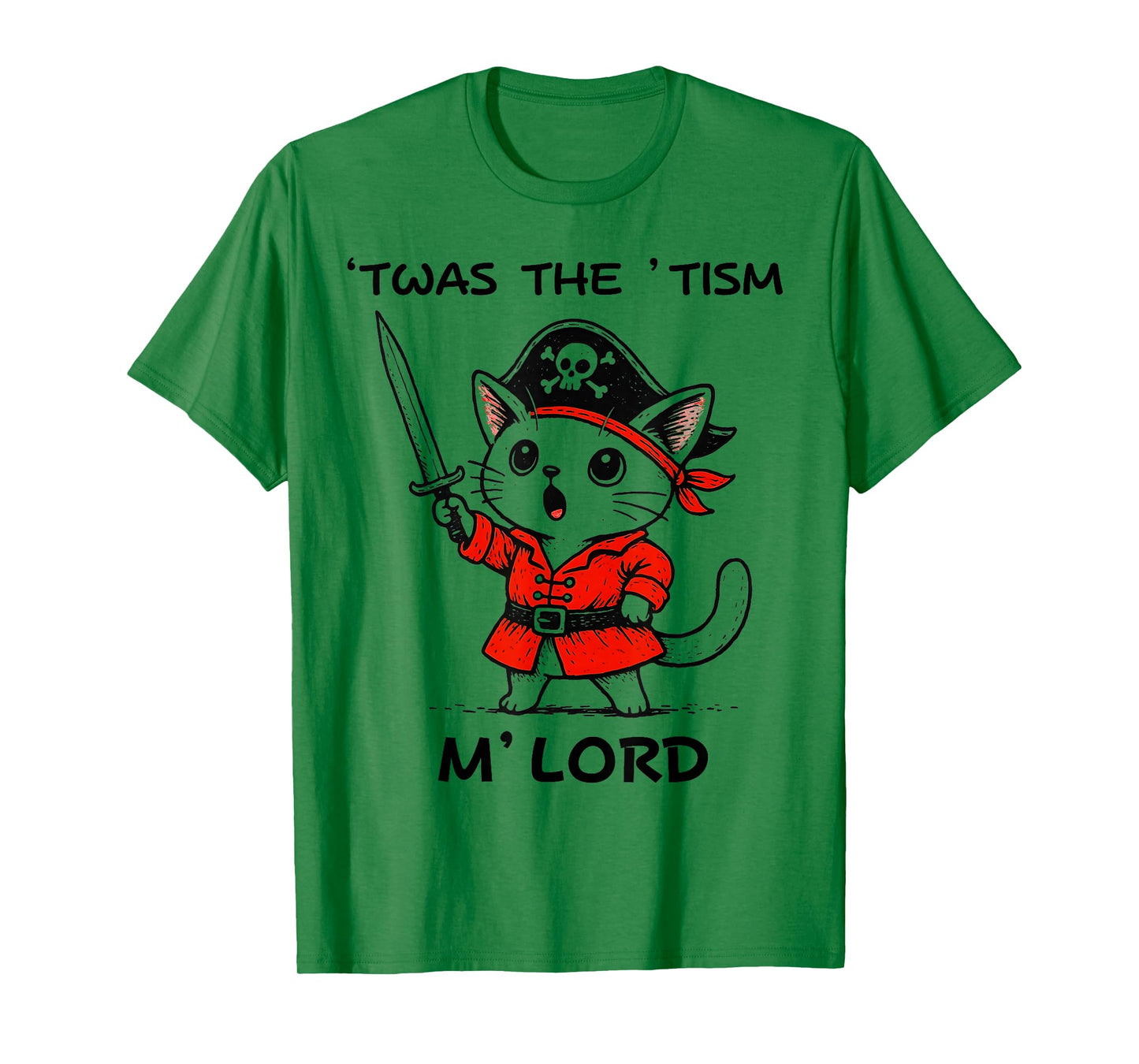 TWAS The Tism M'Lord Kawaii Pirate Cat Autism Awareness Kids T-Shirt