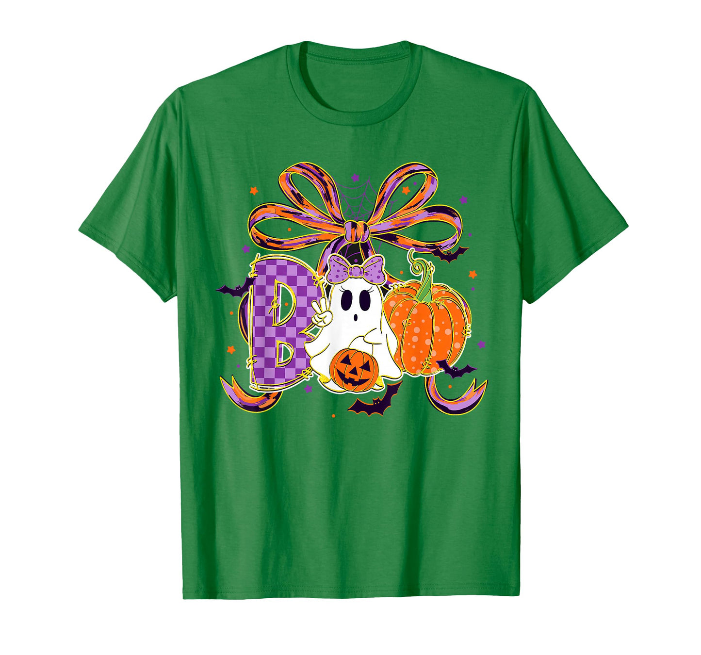 Cute Boo Ghost Coquette Bow Halloween Costume Spooky Season T-Shirt