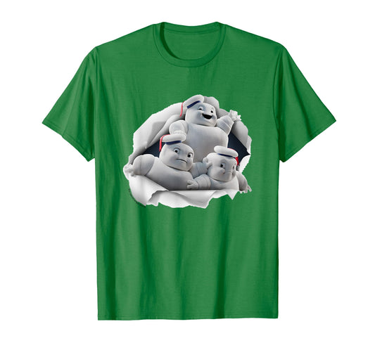 Ghostbusters Mini Pufts Breaking Through Chest Big Poster T-Shirt