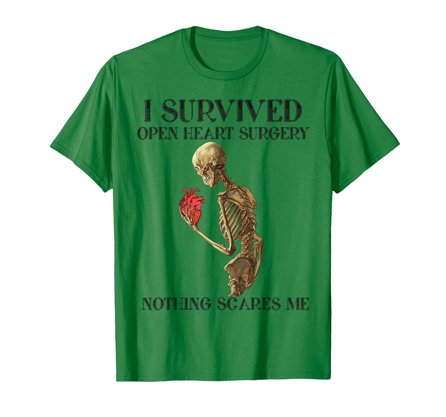 I Survived Open Heart Surgery Skeleton Heart T-Shirt