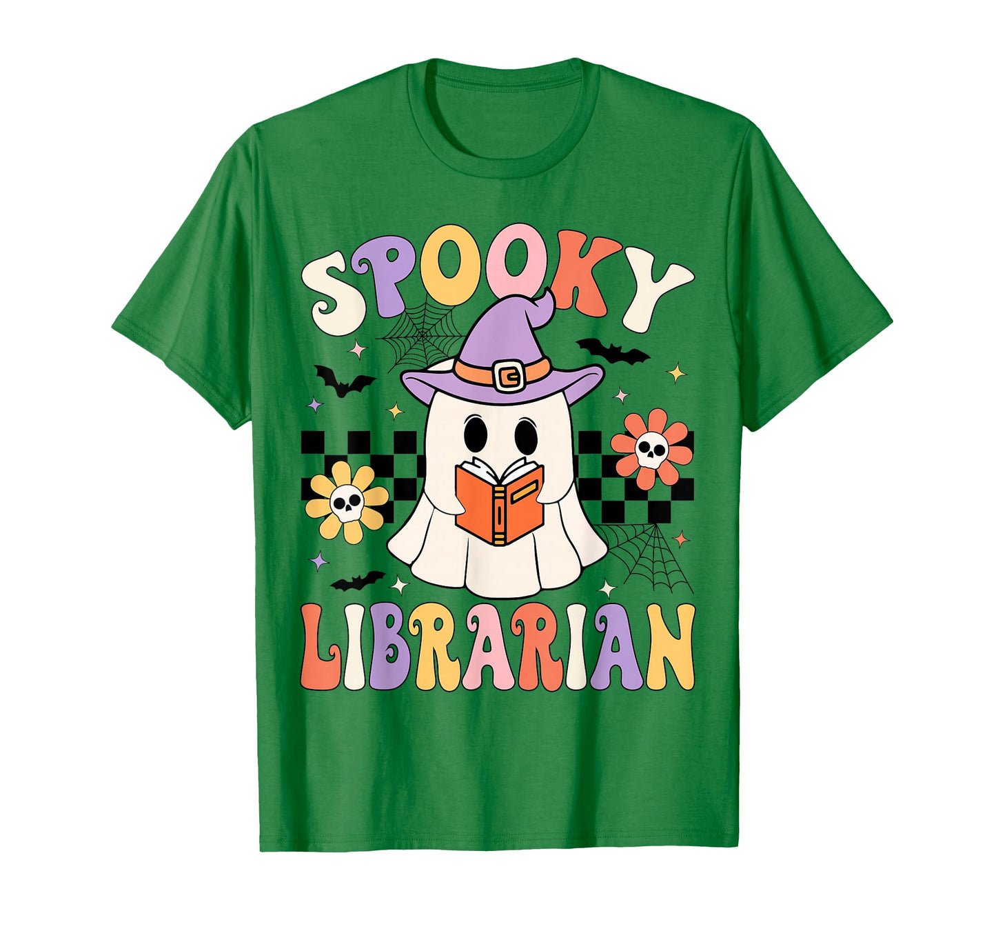 Groovy Spooky Librarian Halloween Library ghost Librarian T-Shirt