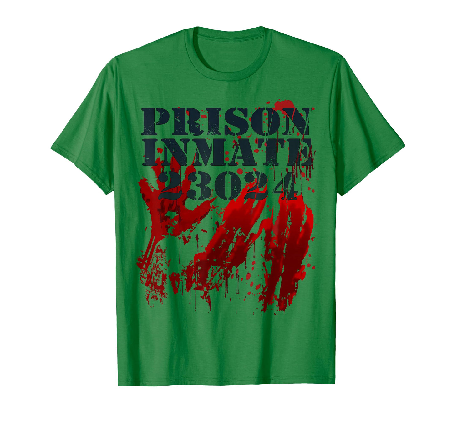 Prison Inmate Shirt Zombie Bloody Blood Splatter Halloween T-Shirt