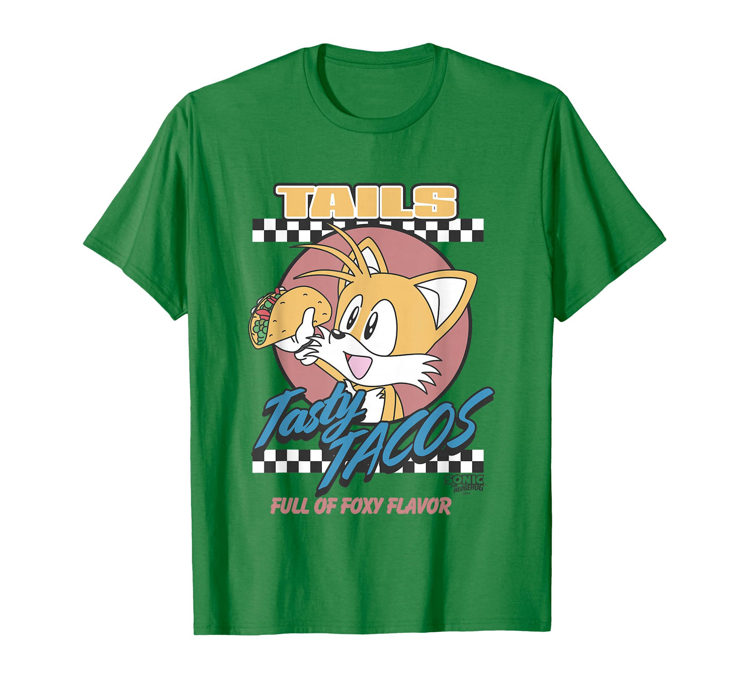 Sonic The Hedgehog Tails Tasty Tacos Foxy Flavor Vintage T-Shirt