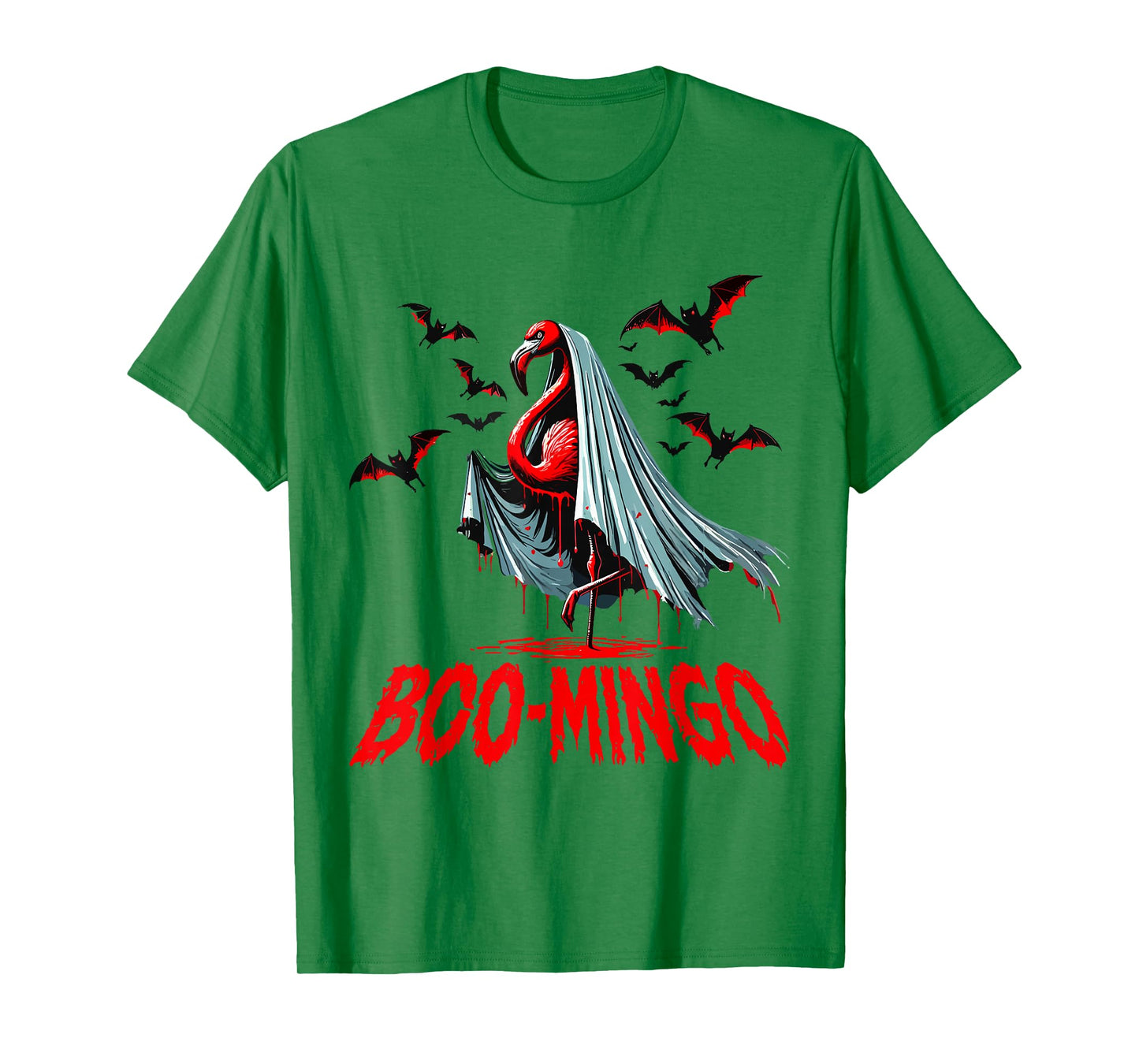 Boo-Mingo Flamingo Halloween Funny Spooky Ghost Flamingo T-Shirt