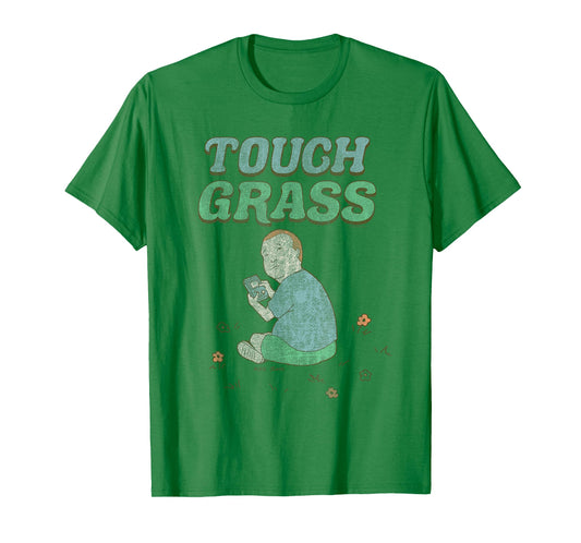 King of the Hill Bobby Touch Grass Gamer Funny Cartoon T-Shirt