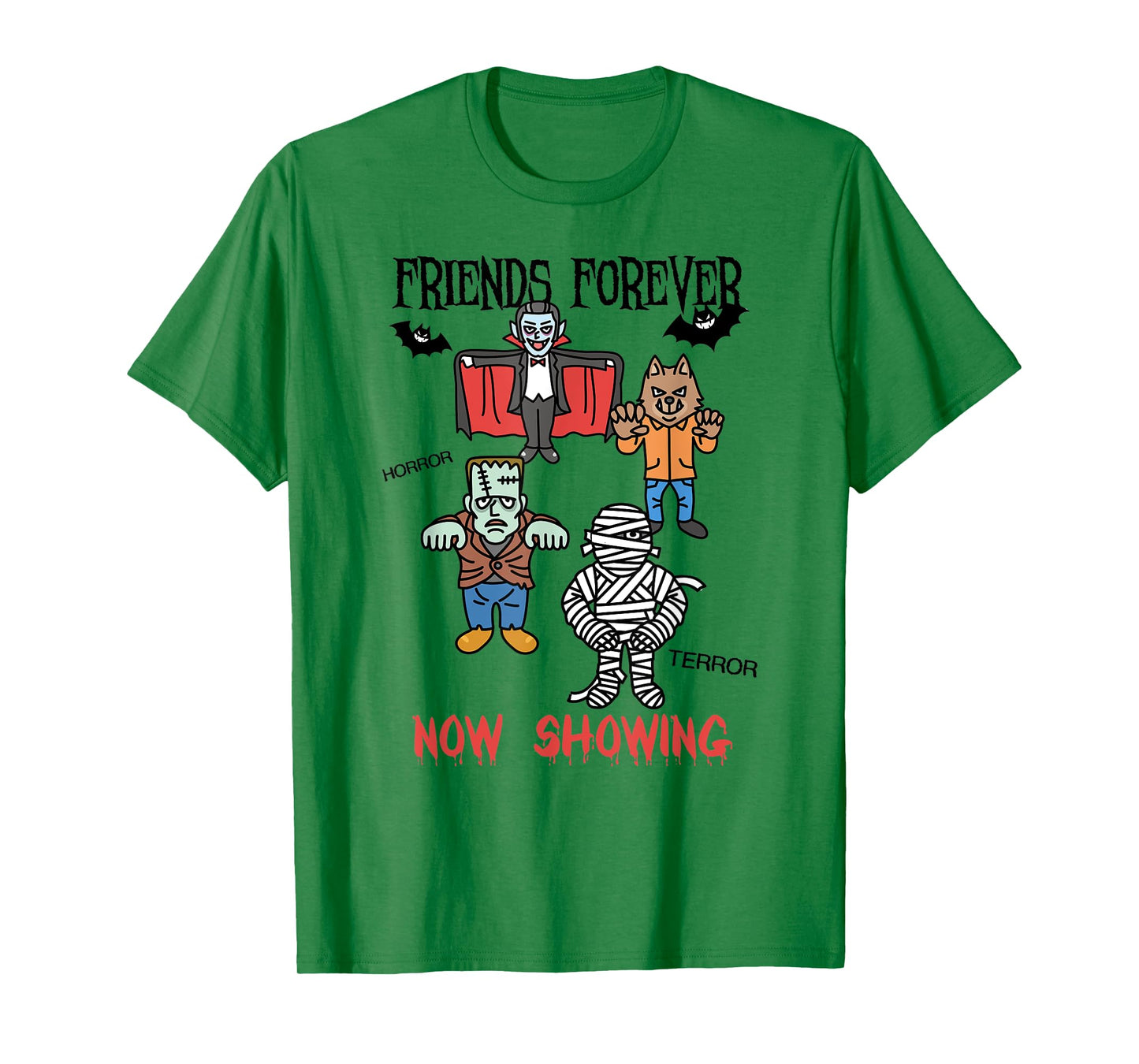 Dracula Frankenstein Mummy Werewolf Horror Movie Monsters T-Shirt