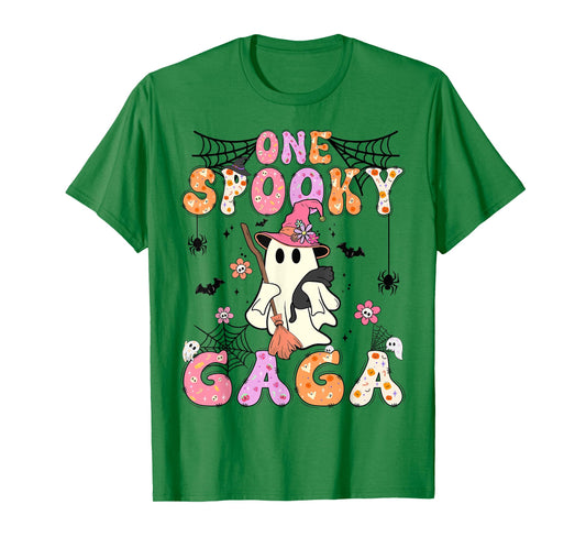 Groovy One Spooky Gaga Retro Halloween Cute Ghost T-Shirt