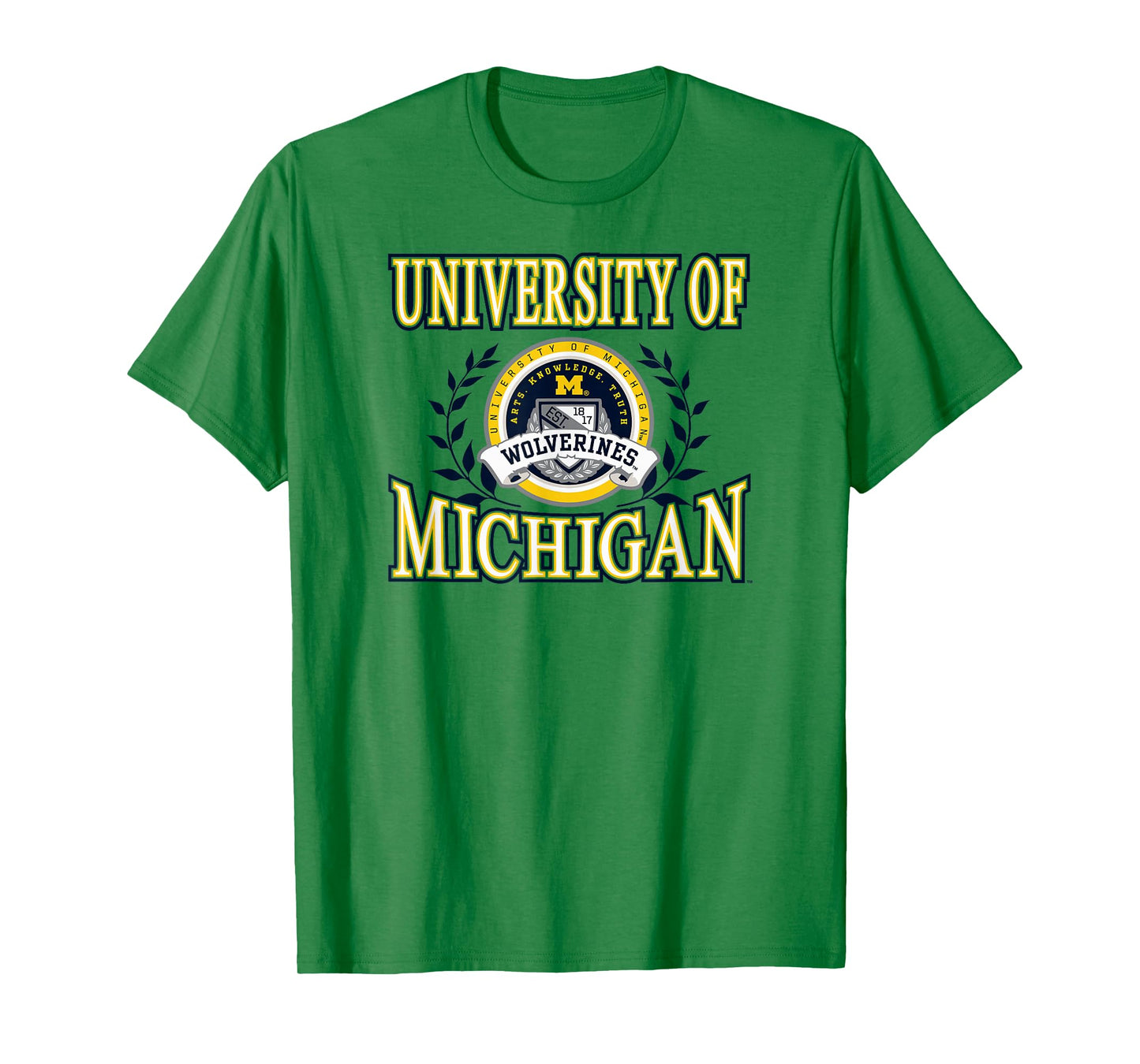 Michigan Wolverines Laurels Gray Officially Licensed T-Shirt