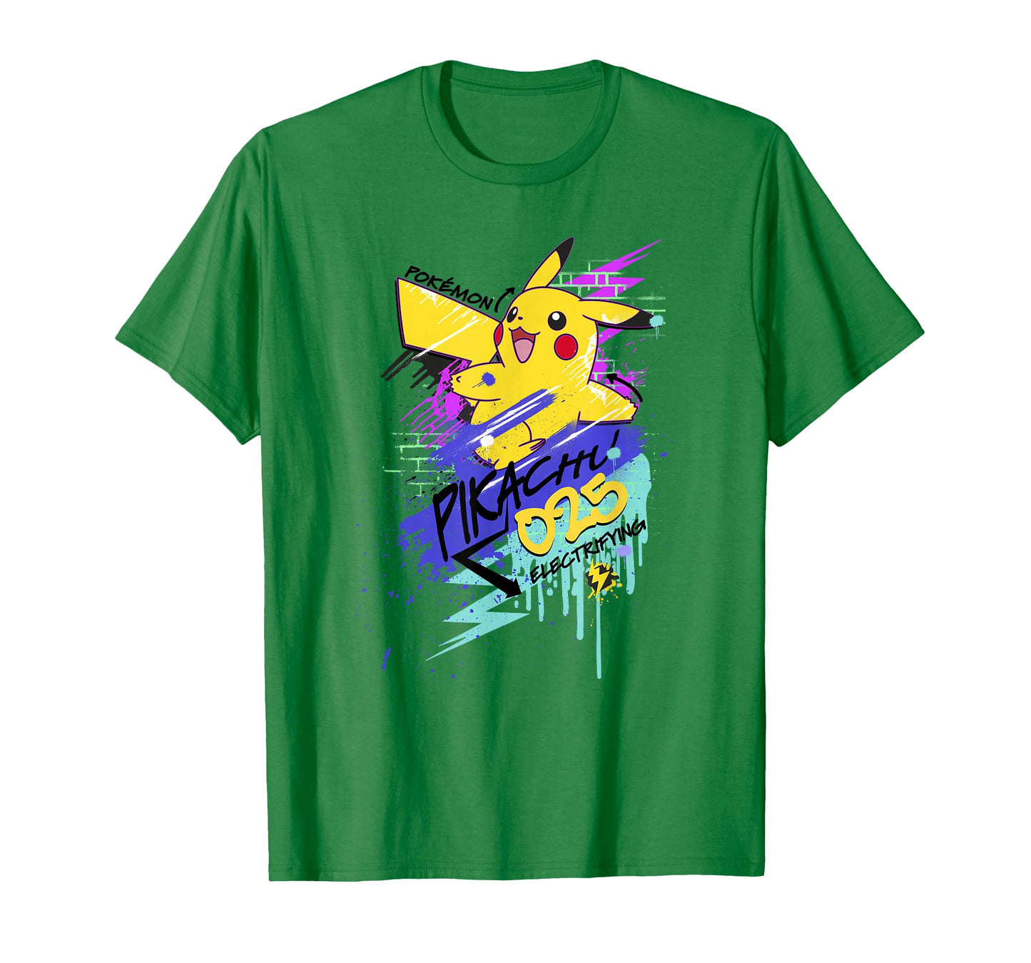 Pokémon Pikachu 025 Electrifying Street Art Graffiti Logo T-Shirt
