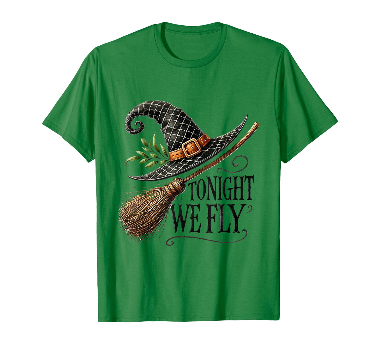 Tonight We Fly Fun Halloween Pumpkin Witches Ghost Graphic T-Shirt