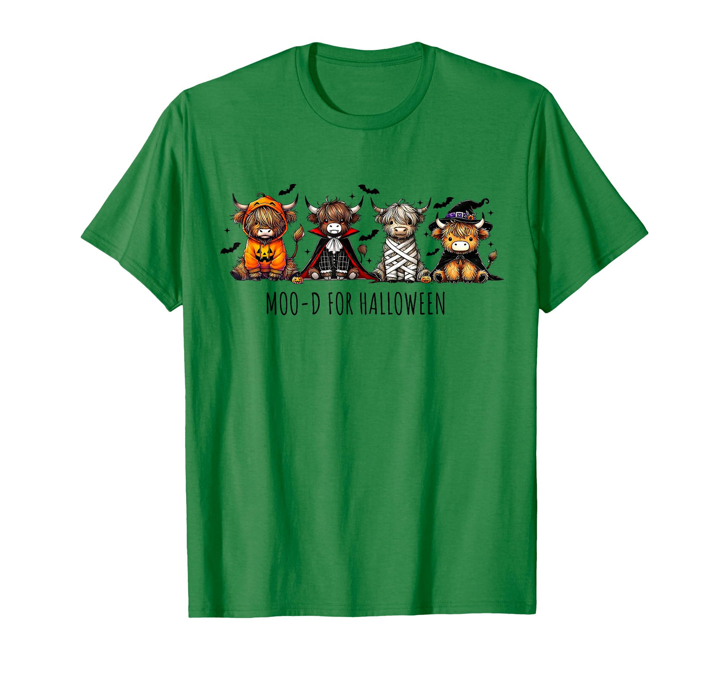 Moo-d for Halloween Funny Halloween Highland Cow Costume T-Shirt