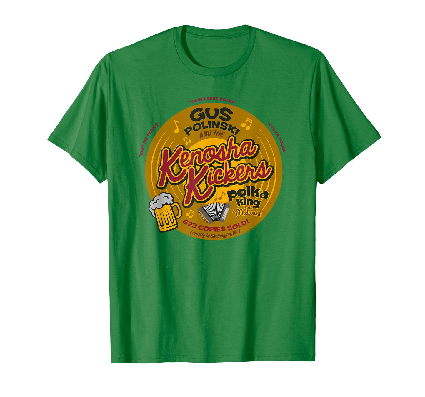 Home Alone Christmas Gus Polinski Kenosha Kickers Polka King T-Shirt