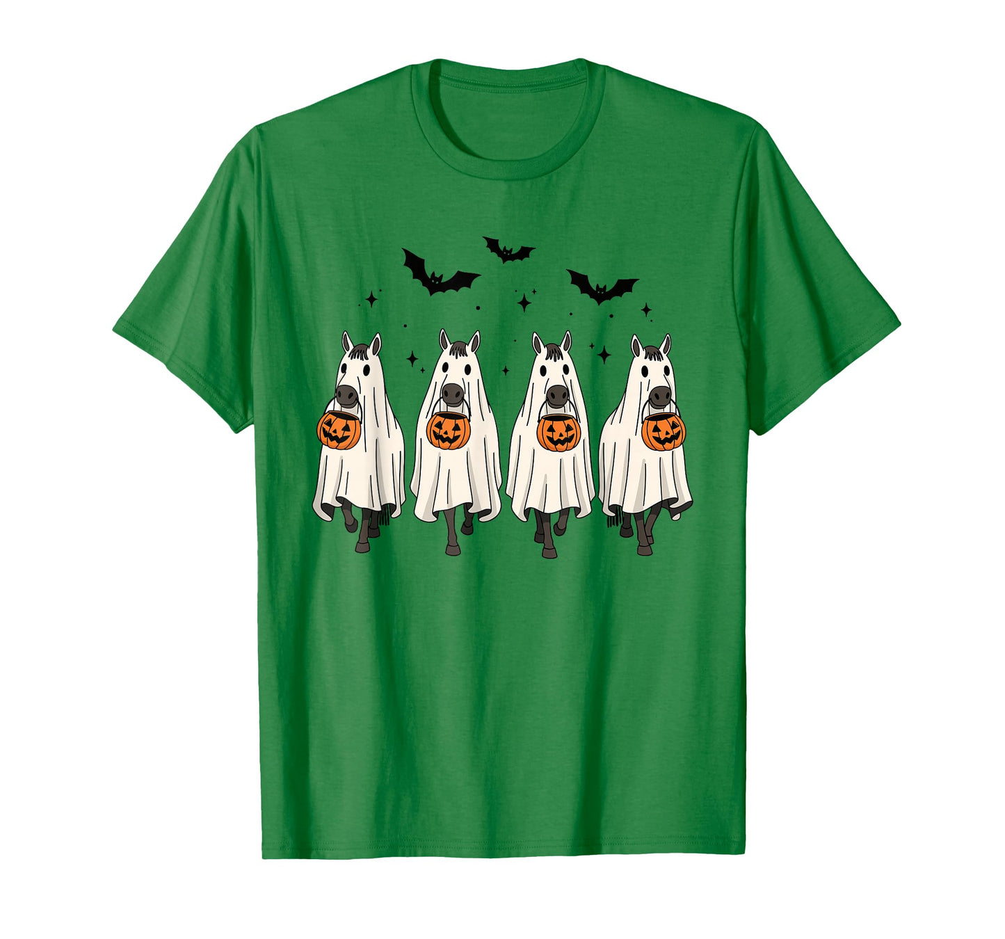 Funny Ghost Horses Halloween Cowboy Spooky Horse T-Shirt