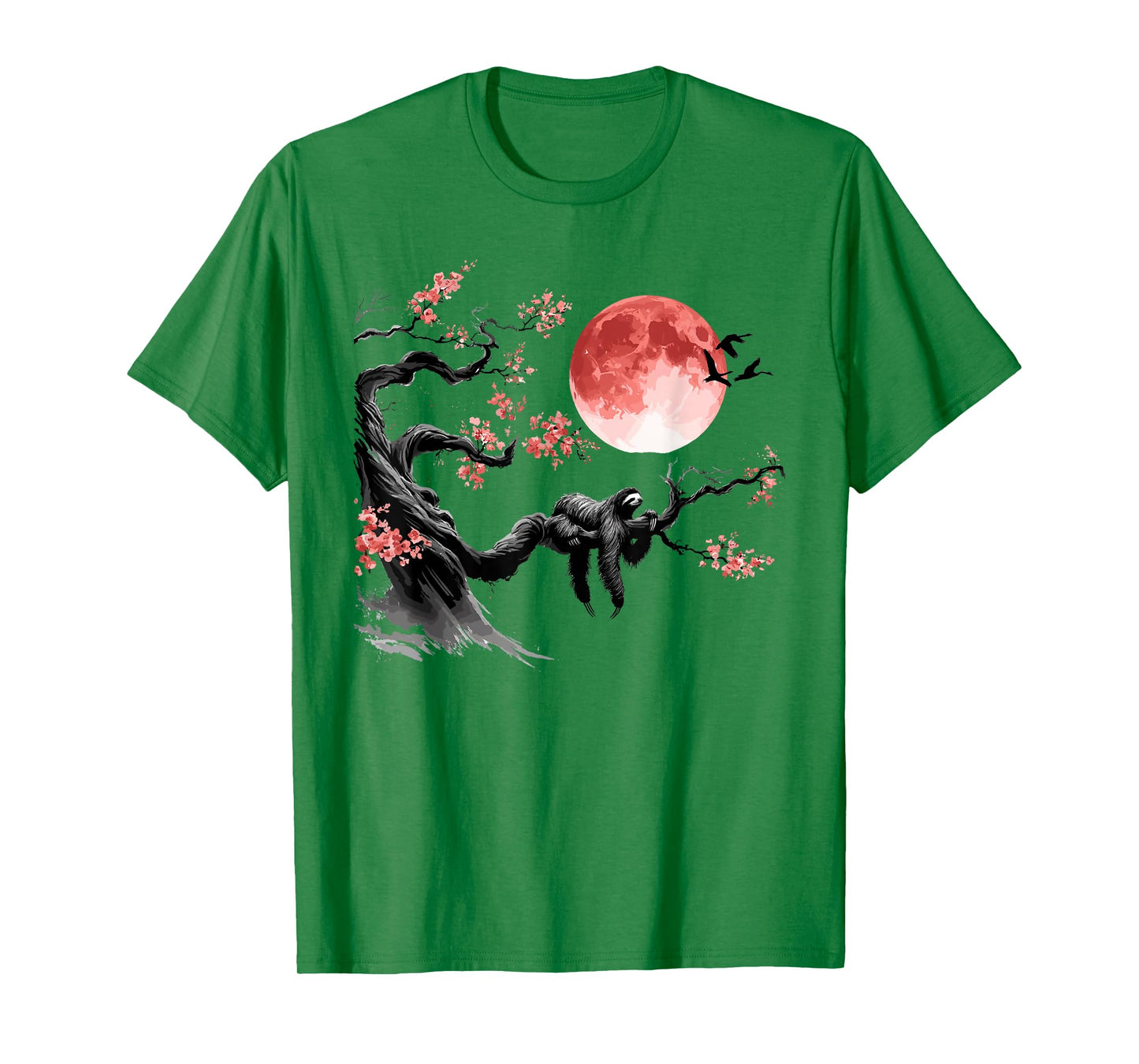 Kawaii Anime Japanese Art Sakura Men Women Kids Funny Sloth T-Shirt