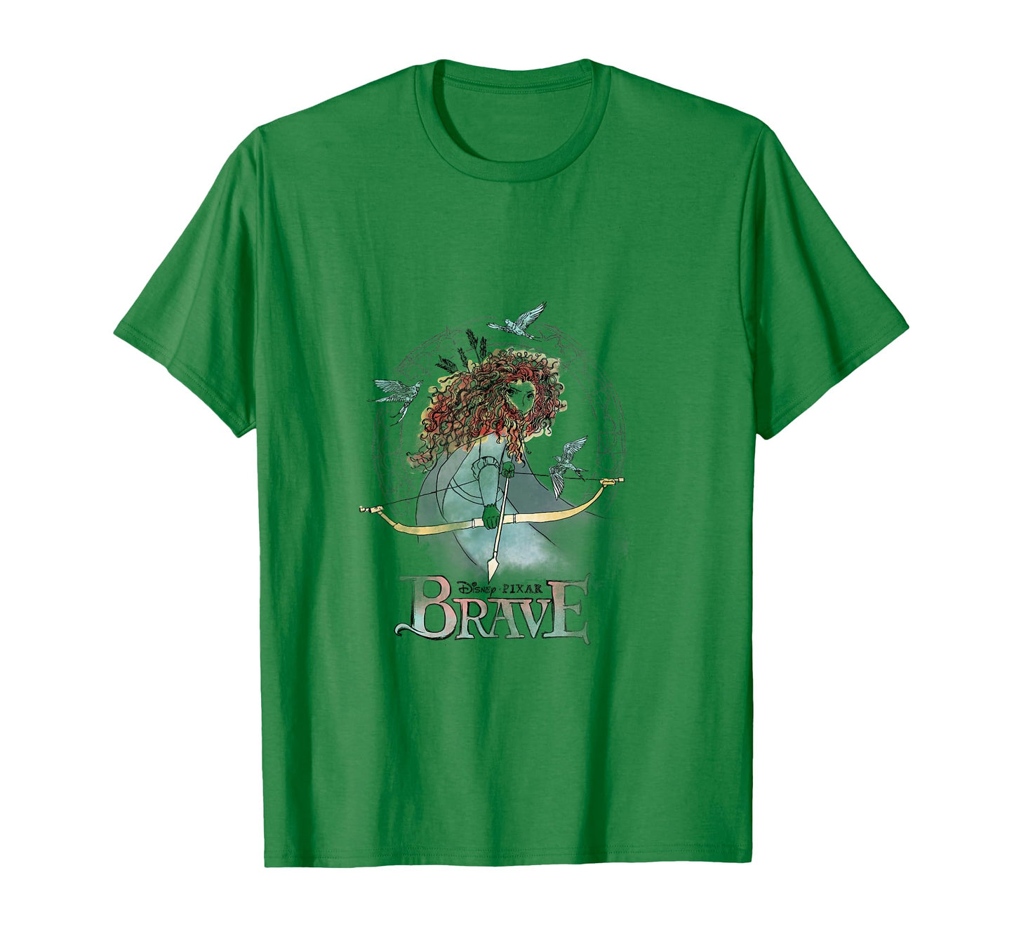 Disney Brave Merida Water Color Sketch Graphic T-Shirt T-Shirt