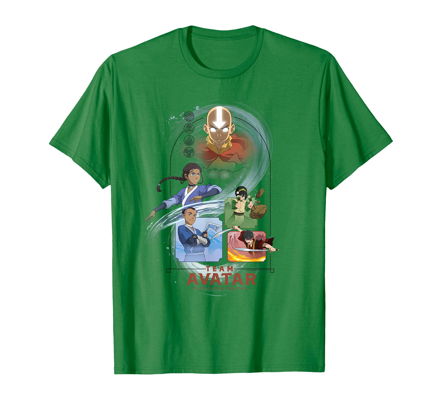 Avatar: The Last Airbender Team Avatar Elemental Arch Show T-Shirt