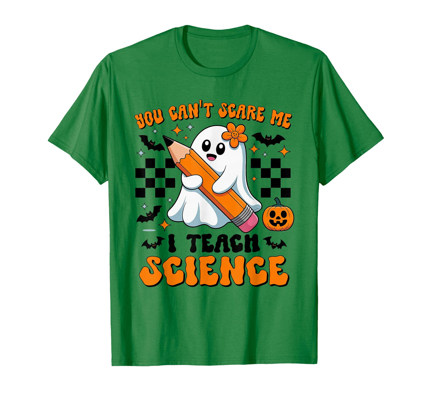 You Can't Scare Me I Teach Science Retro Teacher Halloween T-Shirt