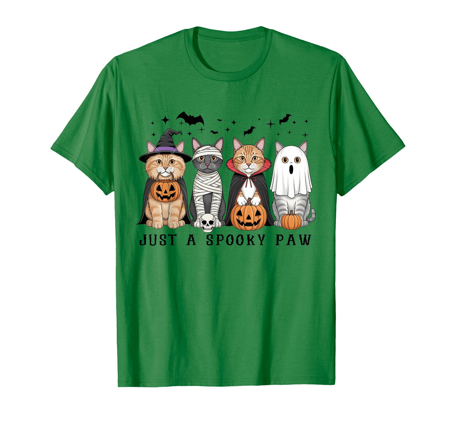 Funny Cat Ghost Halloween Thanksgiving Pumpkin T-Shirt