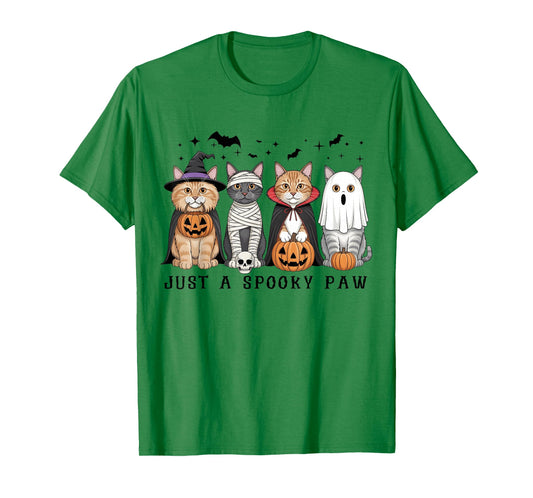 Funny Cat Ghost Halloween Thanksgiving Pumpkin T-Shirt