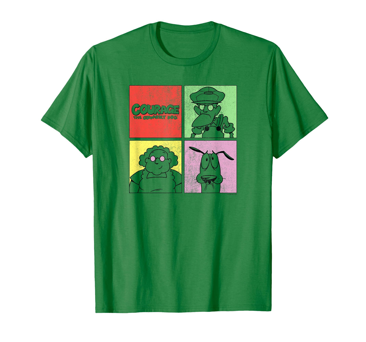 Courage the Cowardly Dog Family Pop Art Cartoon T-Shirt