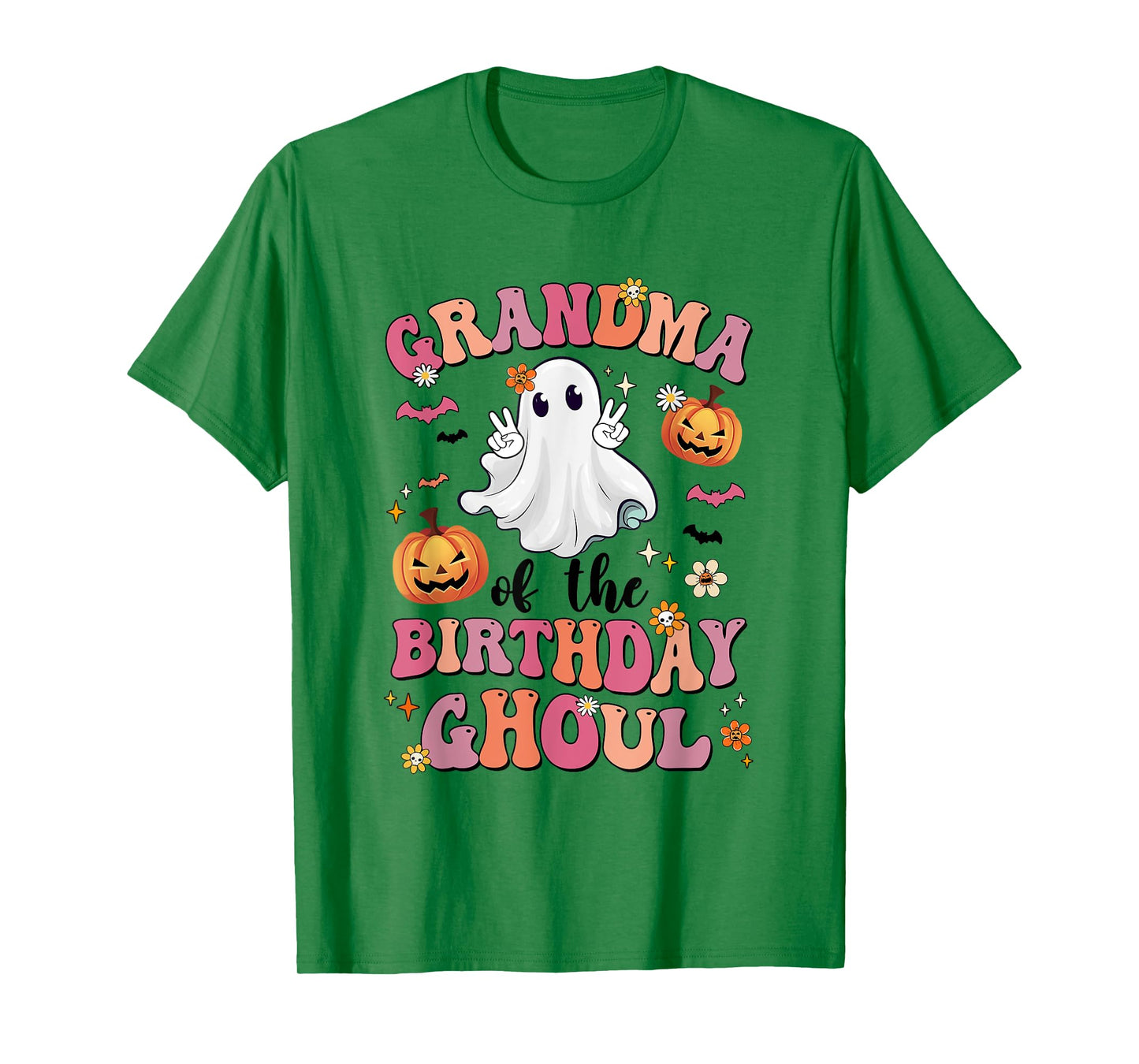 Grandma Of The Birthday Ghoul Halloween Bday Boys Girls T-Shirt