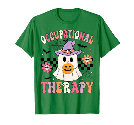 OT Occupational Therapy Halloween Retro Ghost OT Halloween T-Shirt