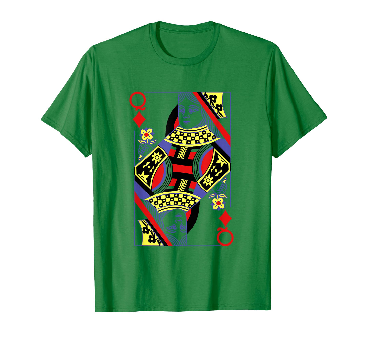 Queen Of Diamonds Deck Of Cards Playing Cards Halloween T-Shirt