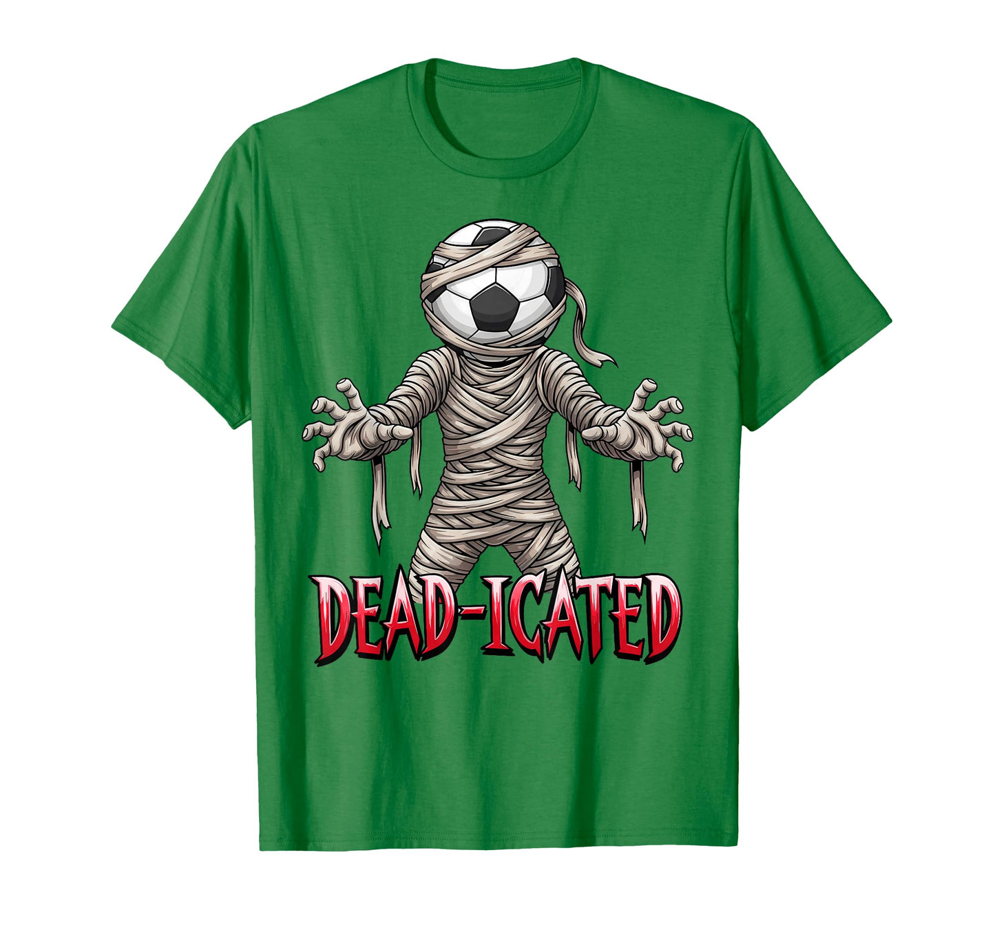 Zombie Mummy Soccer Player Scary Soccer Halloween Sports T-Shirt
