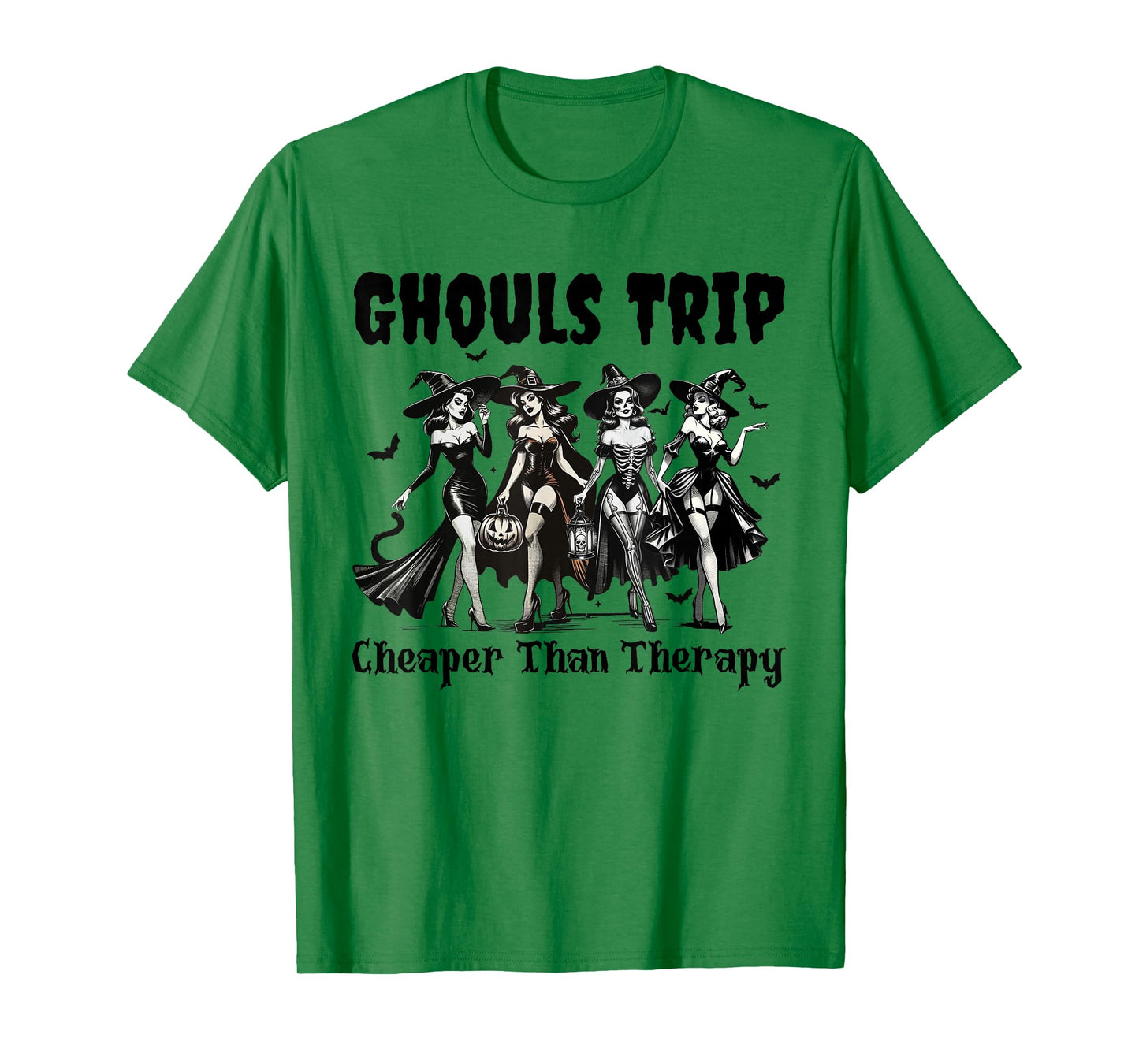 Vintage Ghouls Trip Cheaper Than Witch Therapy Halloween T-Shirt