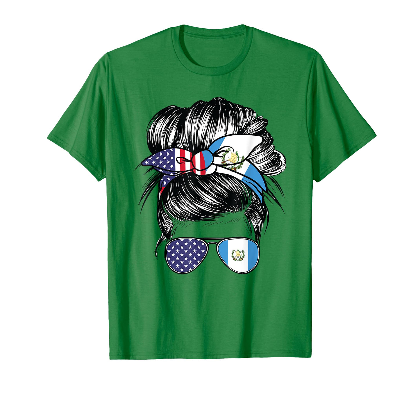 Guatemala Flag American Women Girl USA Heritage Guatemalan T-Shirt