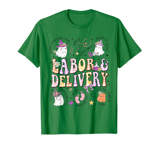 Halloween Labor And Delivery Nurse, Halloween L&D Nurse Tees T-Shirt