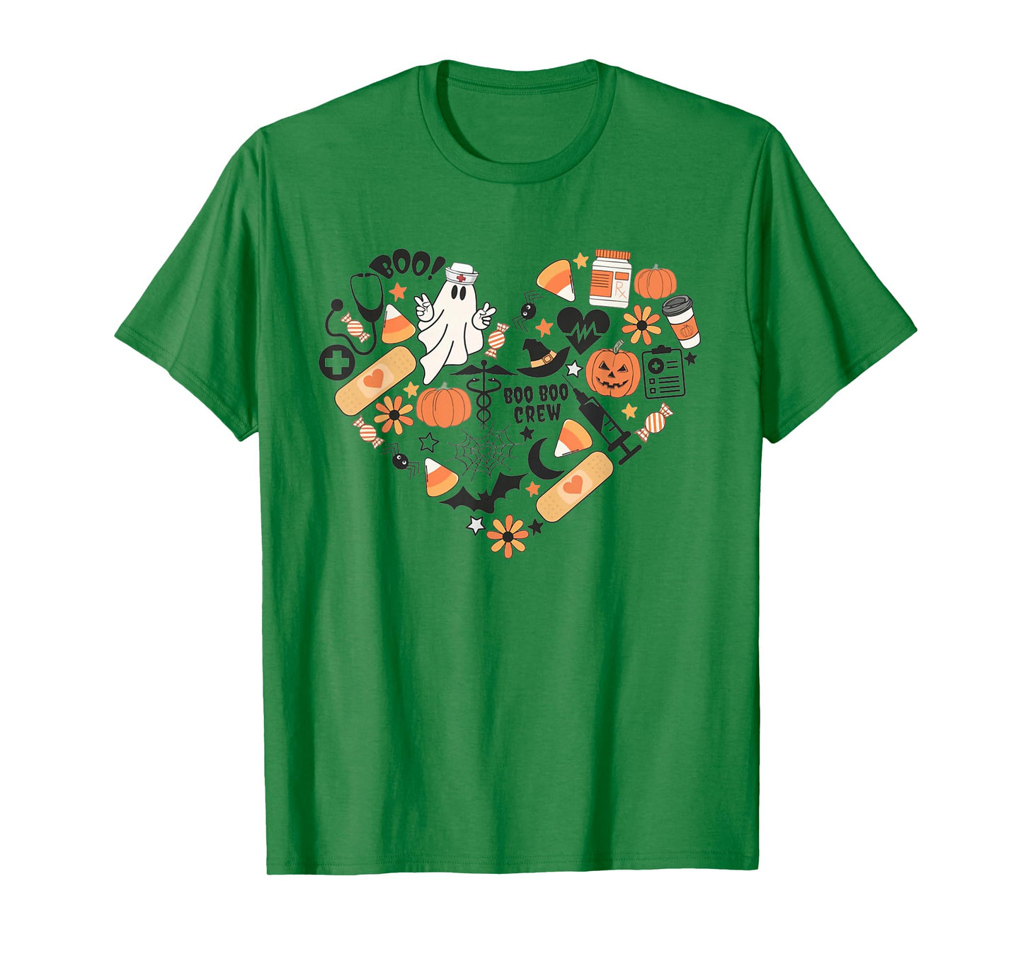 Pediatrics Halloween Boo Boo Crew Fall Pediatric Nurse Ghost T-Shirt