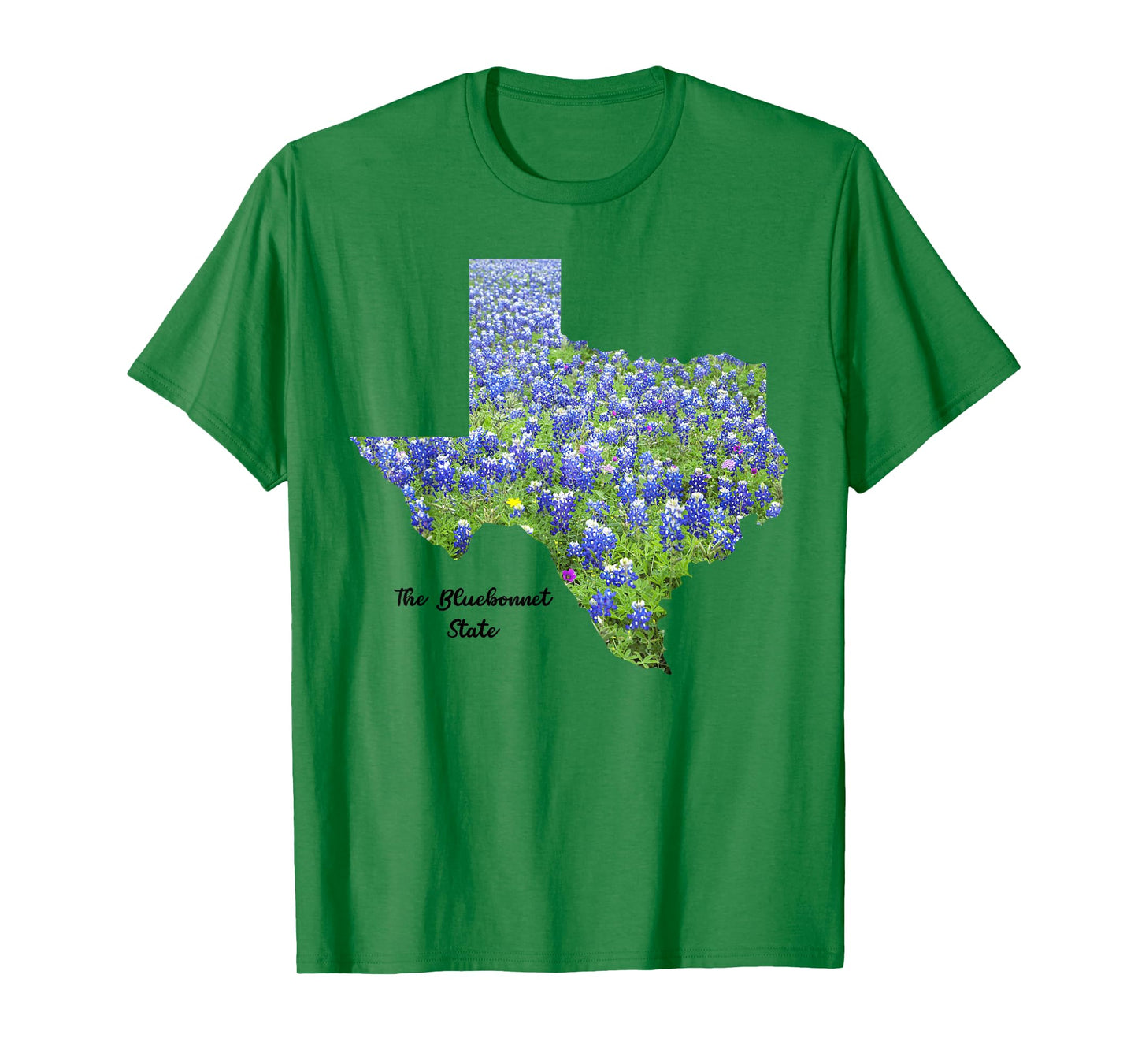 The Bluebonnet State Floral Texas Map TX US States Texan T-Shirt