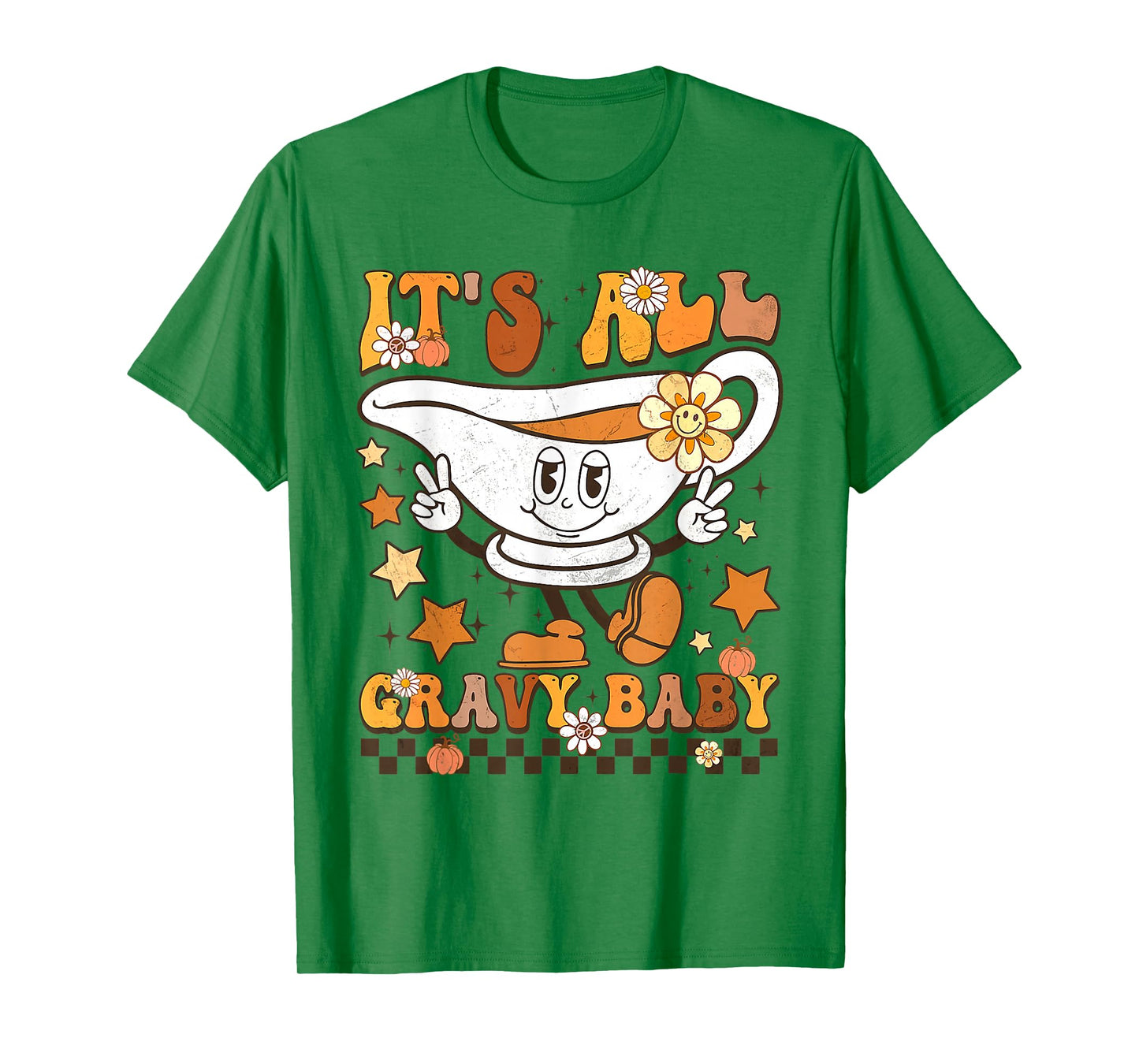 It’s All Gravy Baby Shirt Retro Groovy Happy Thanksgiving T-Shirt