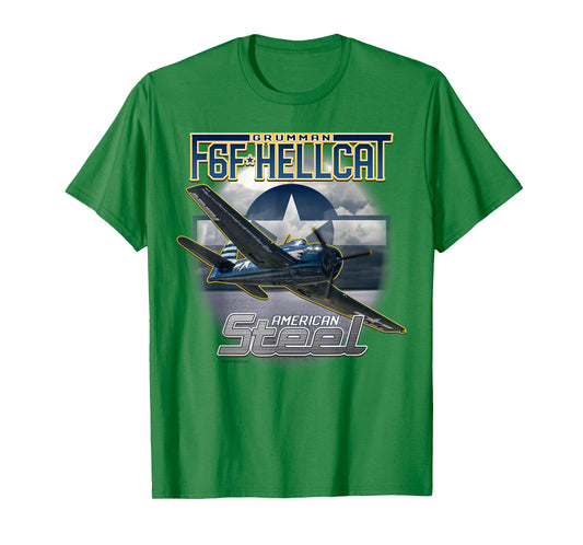Aviation Tees: F6F Hellcat American Steel WWII Shirt T-Shirt