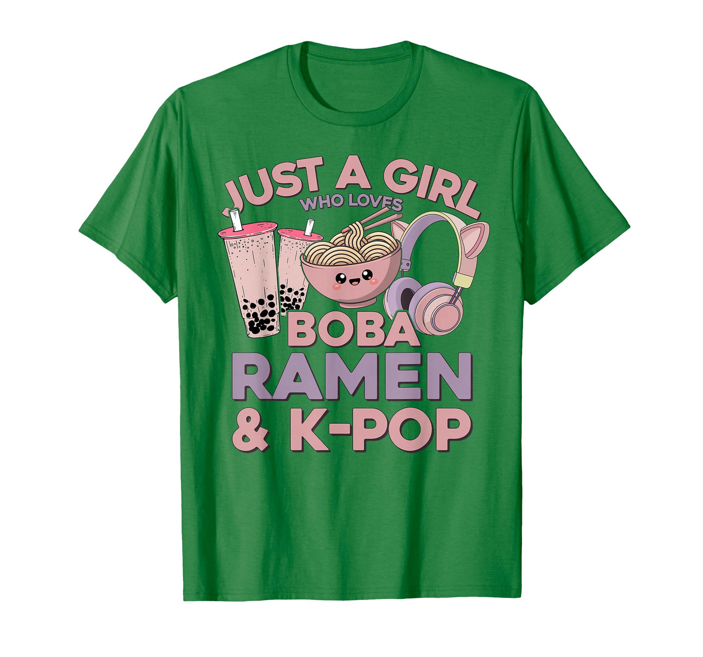 Ramen Kpop Just A Girl Who Loves Boba Ramen & K Pop Girl T-Shirt